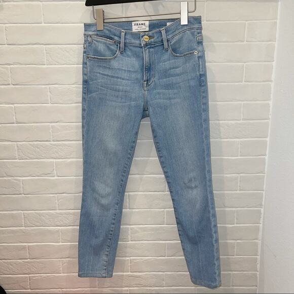 Frame Le High Skinny Jeans Light Wash 26 - Picture 2 of 9
